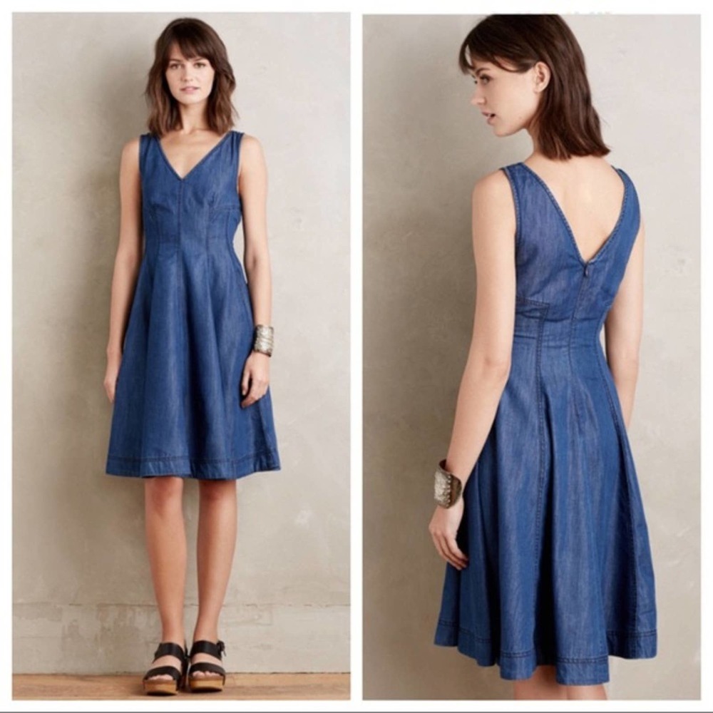 Holding Horses Seamed Denim Dress 4